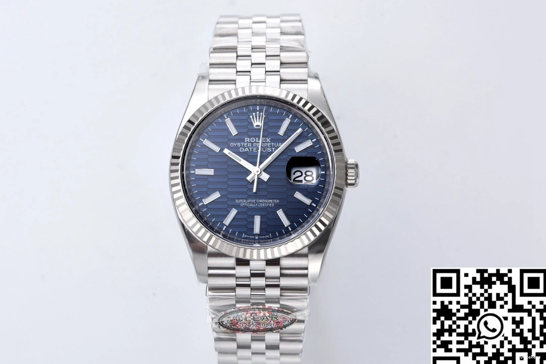 Datejust Rolex Dial Factory Clean 36mm Blue Motif M126234 1130